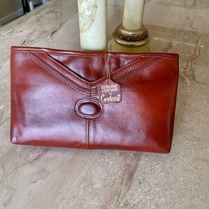 Contessa Genuine Leather Clutch new